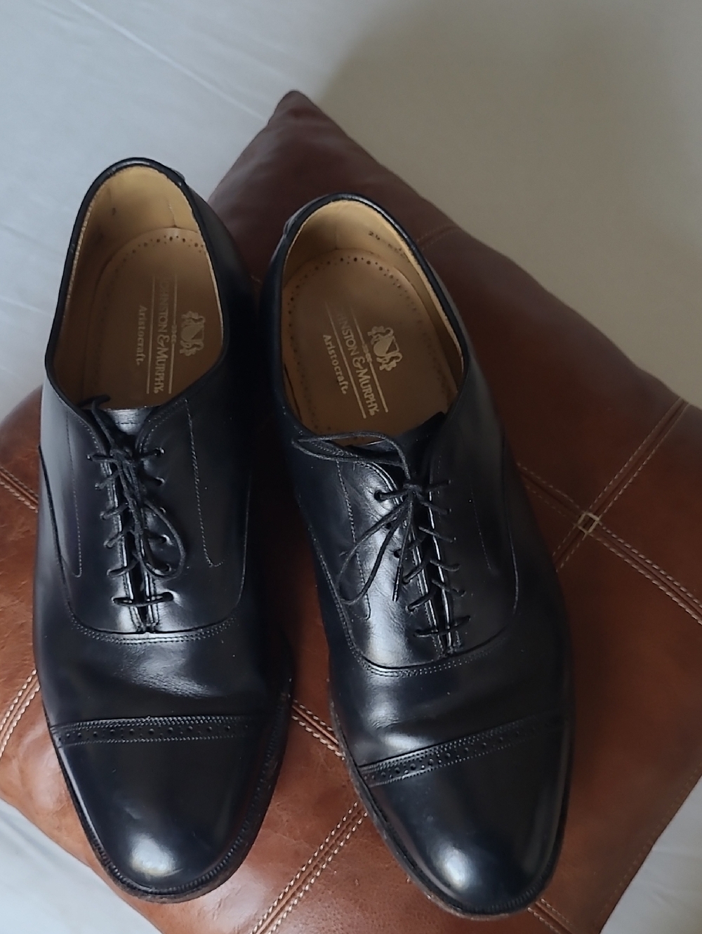 Allen Edmonds Black Cap-Toe Oxford Dress Shoes